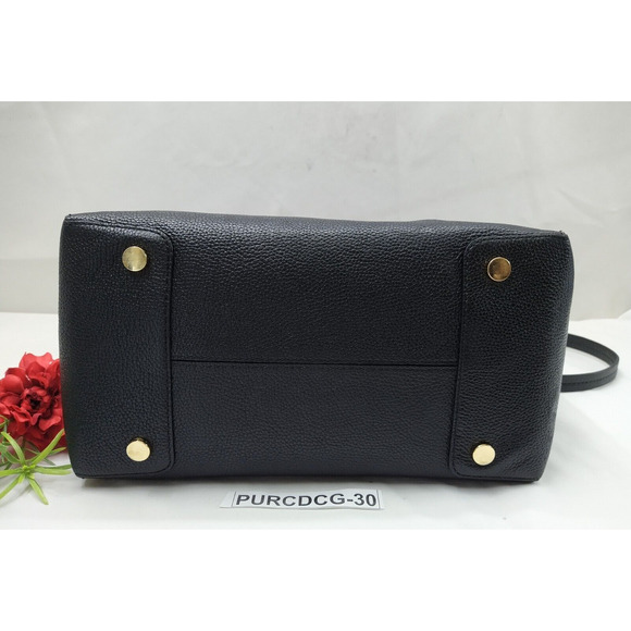 Michael Kors Mercer Studio Black Pebbled Leather Double Handles Tote Bag - $398 - Picture 7 of 16